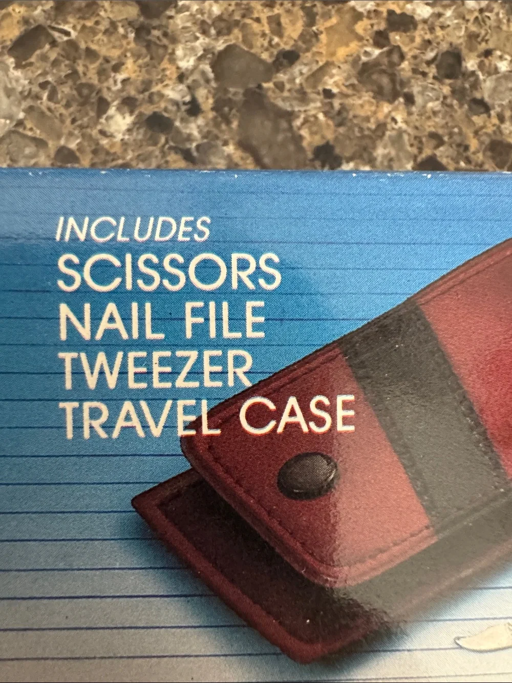 Men's Red and Black Travel Manicure 4 piece Set - Unbranded